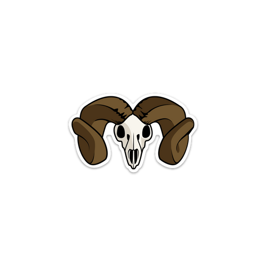 Bighorn Skull Sticker