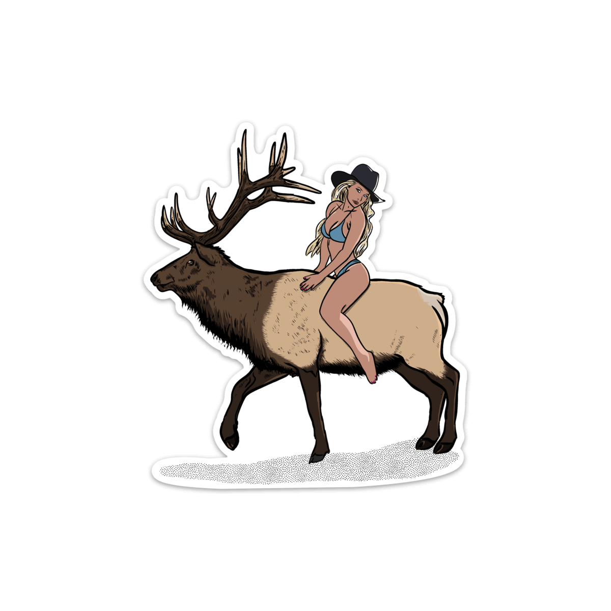 Elk Girl Sticker